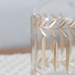 Hand Painted Gold Etched Vase