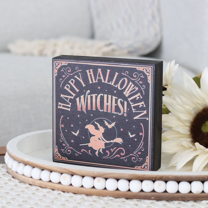 Halloween Block Sign