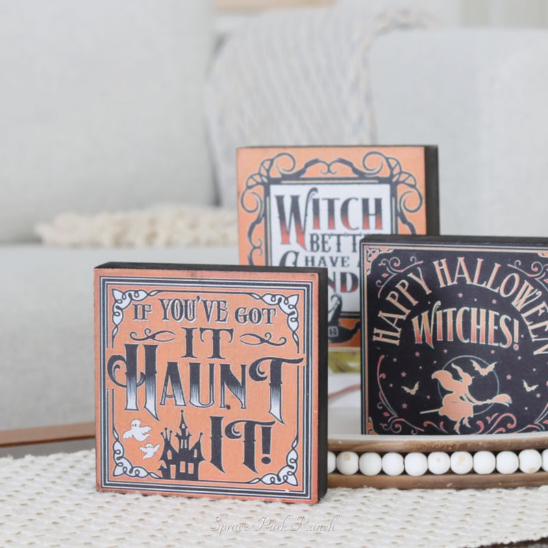 Halloween Block Sign