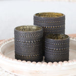 Hobnail Glass Candle Holder
