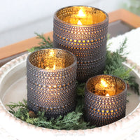 Hobnail Glass Candle Holder