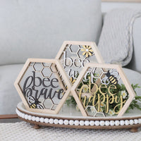 Honeycomb Bee Plaque