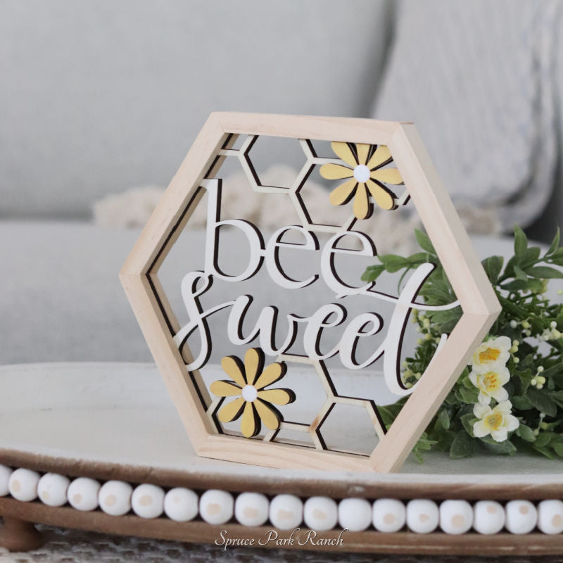 Honeycomb Bee Plaque