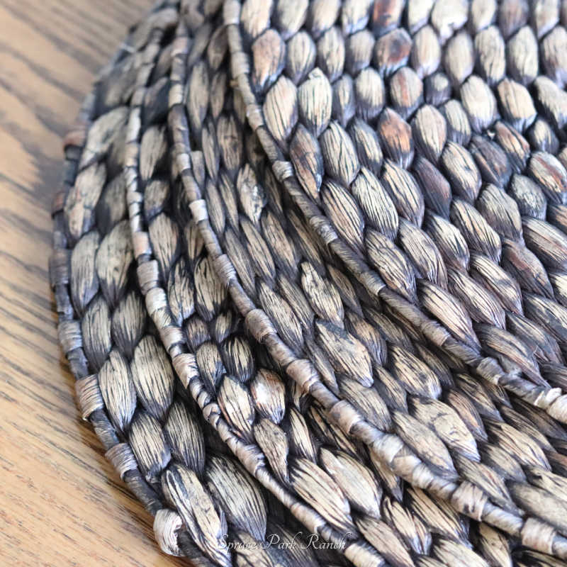Braided Hyacinth Placemat Brown