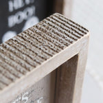 Reversible Wood Boo Cuddle Weather Sign