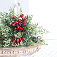 Icy Cedar with Red Berries Greenery Collection