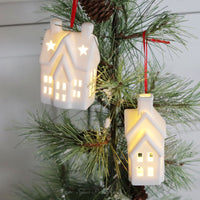Ceramic LED House Ornament
