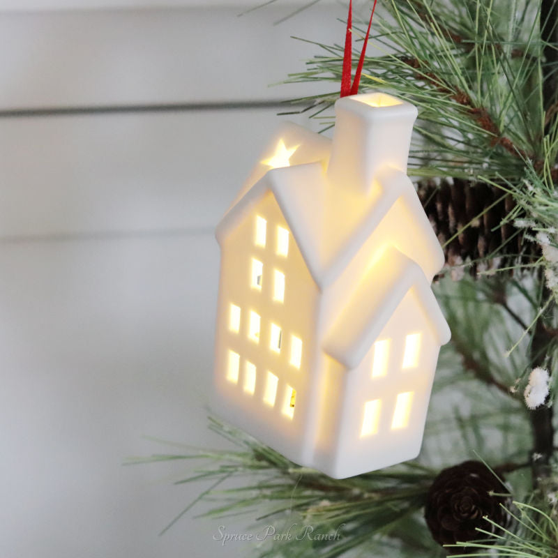 Ceramic LED House Ornament