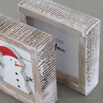 Reversible Wood Snowman and Love You Sign