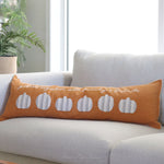 Long Pumpkin Applique Pillow