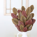 Brown Magnolia Leaf Stem 24"