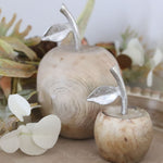 Mango Wood And Metal Apple