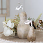Mango Wood And Metal Pear
