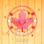 Maple Leaf Metal Compass Canada