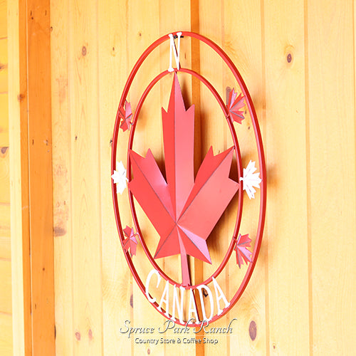 Maple Leaf Metal Compass Canada
