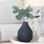 Matte Black Metal Vase