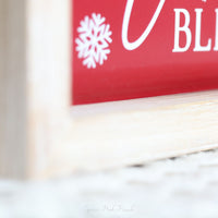 Metal and Wood Christmas Tabletop Sign