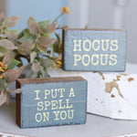 Halloween Mini Block Sign Blue