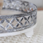 One Tiered Round Tray Whitewashed