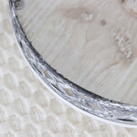 One Tiered Round Tray Whitewashed