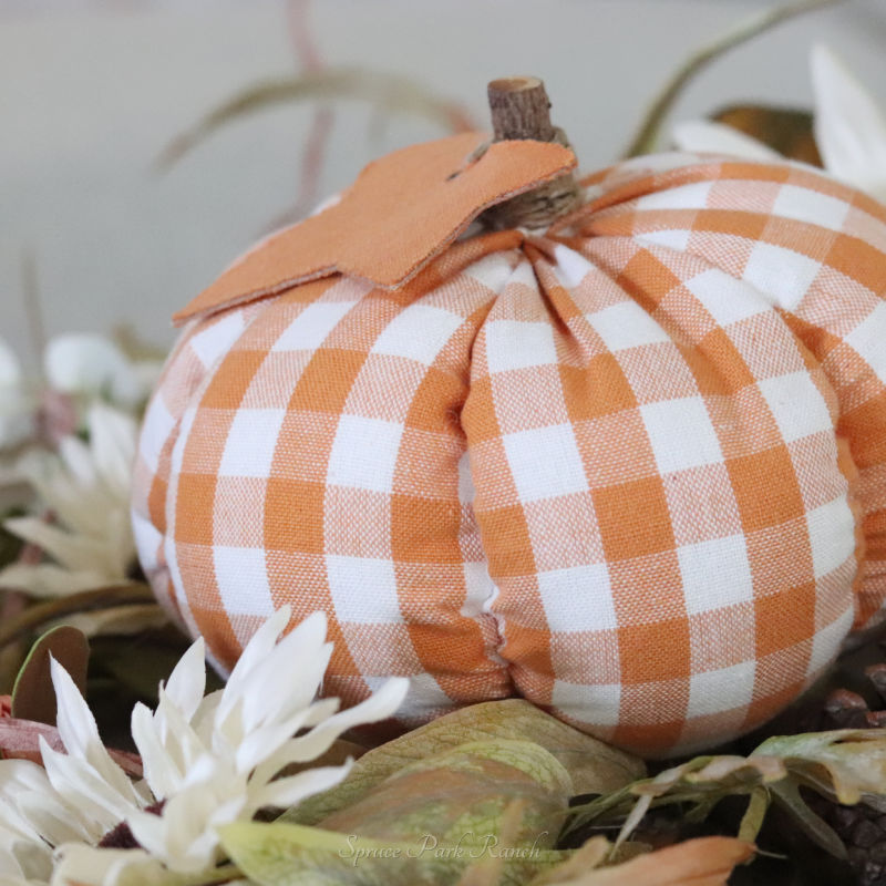 Orange Plaid Check Pumpkin