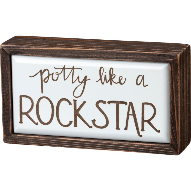 Inset Box Sign Potty Like A Rock Star