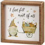 Inset Sign I Love Fall