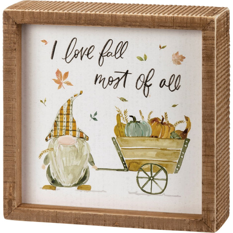 Inset Sign I Love Fall
