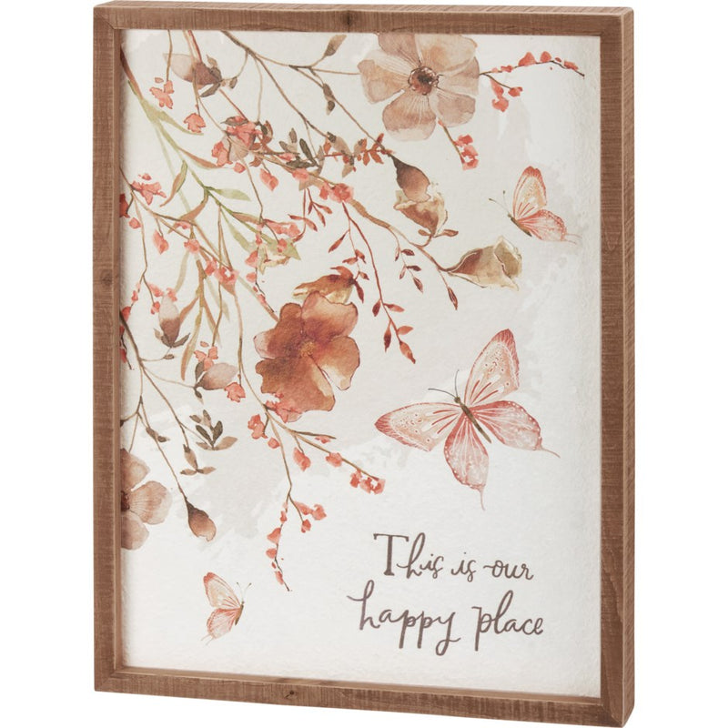 Happy Place Inset Box Sign