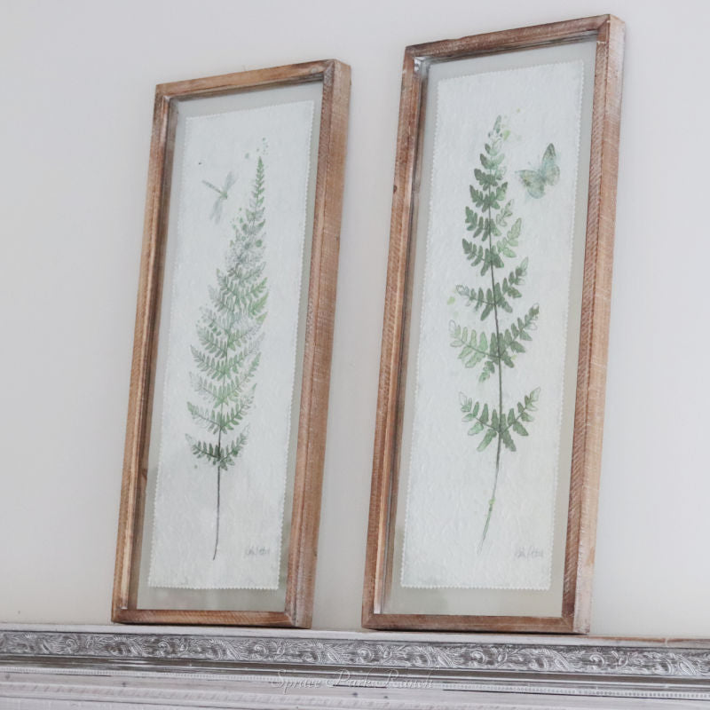 Glass Framed Papyrus Fern Print