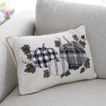 Plaid Pumpkin Applique Pillow