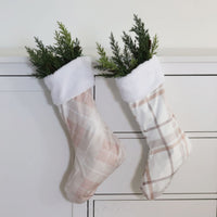 Christmas Scandi Plaid Stocking