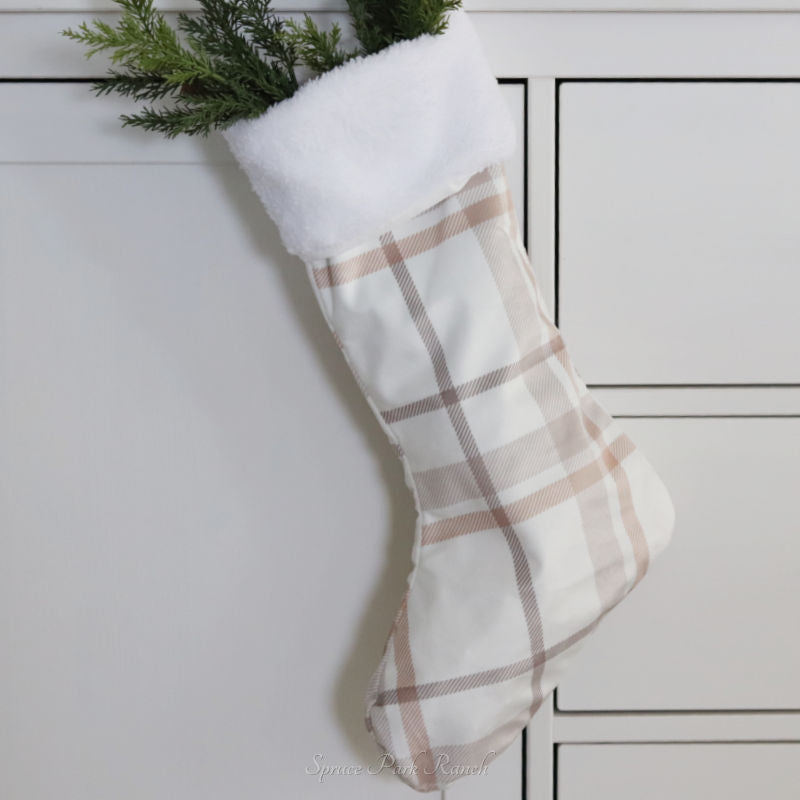 Christmas Scandi Plaid Stocking
