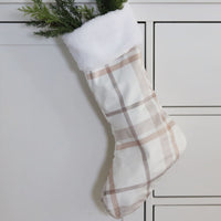 Christmas Scandi Plaid Stocking