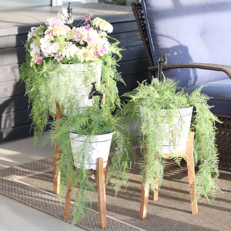 Metal Faucet Planter