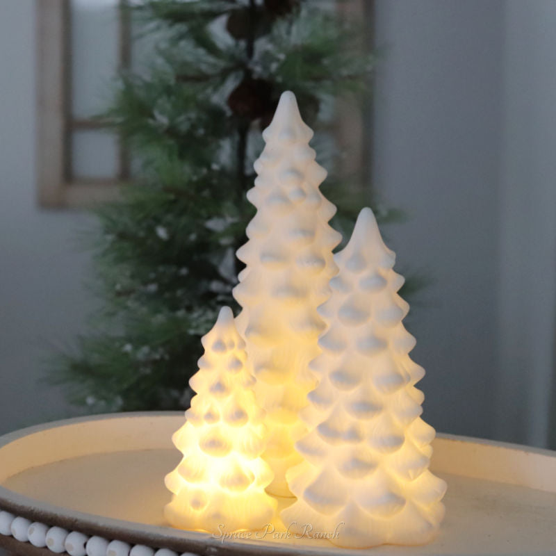 White Porcelain LED Tree