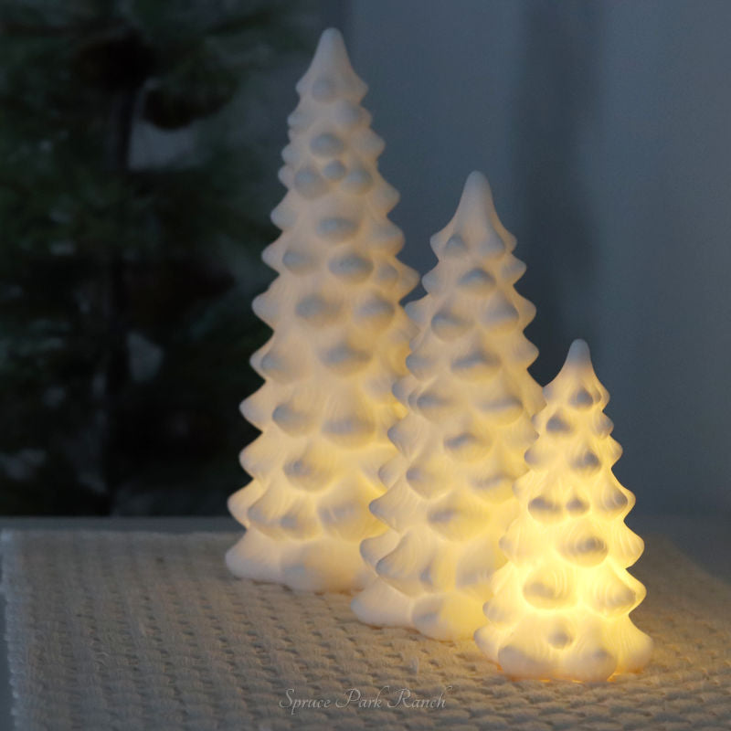 White Porcelain LED Tree