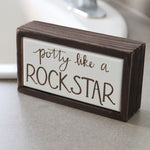 Inset Box Sign Potty Like A Rock Star