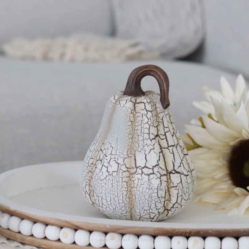 Crackle Resin Pumpkin