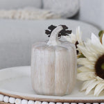 Wood Finish Resin Pumpkin