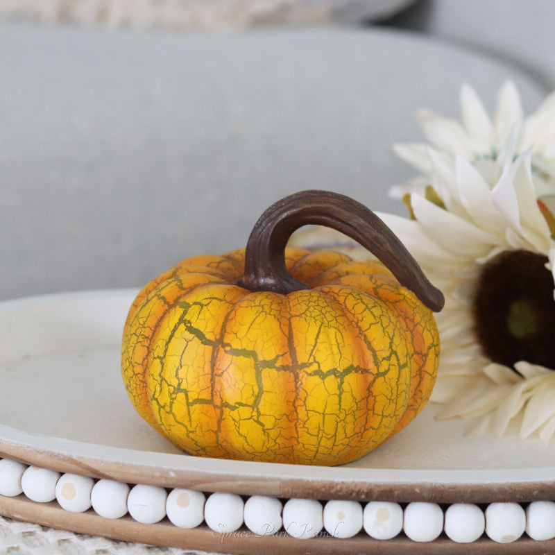 Crackle Resin Pumpkin