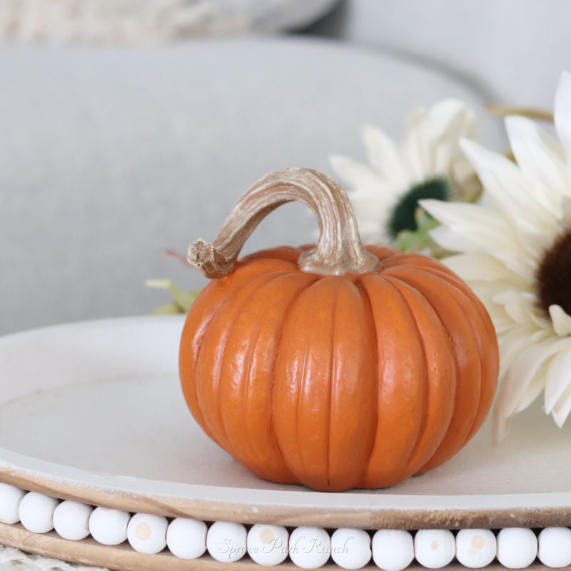 Colourful Harvest Resin Pumpkin