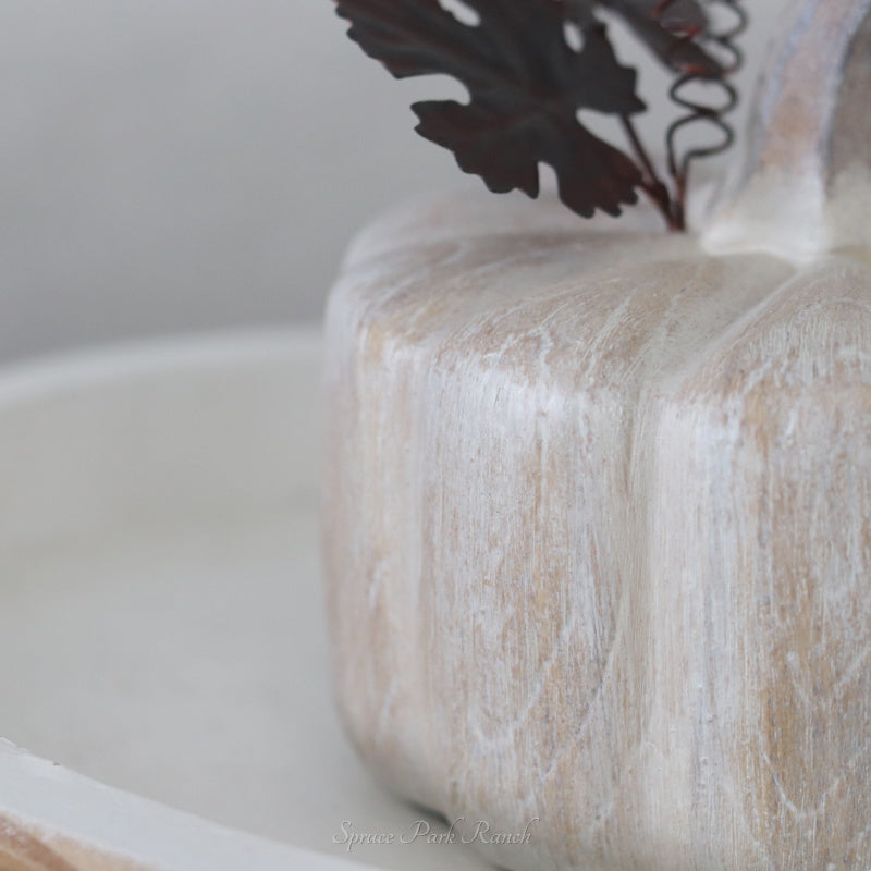 Wood Finish Resin Pumpkin