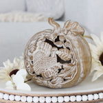Resin Wood Grain Cutout Pumpkin