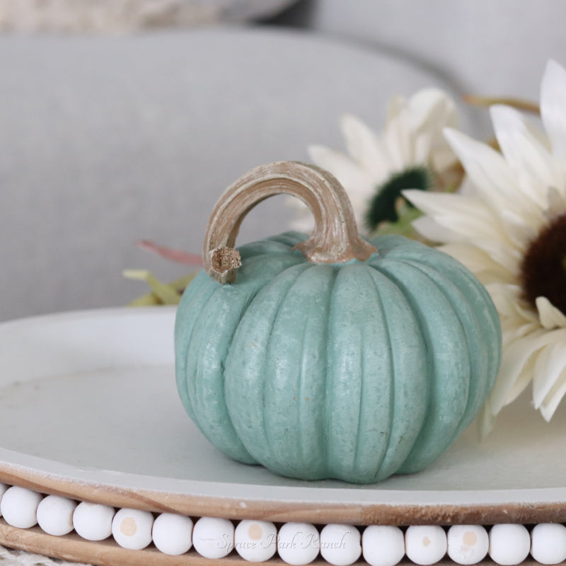 Colourful Harvest Resin Pumpkin