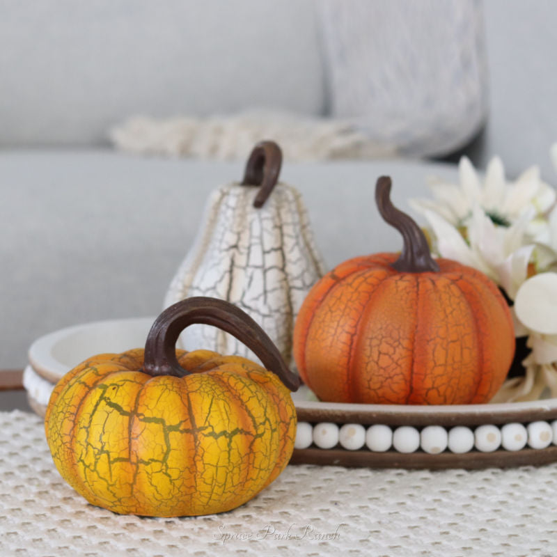 Crackle Resin Pumpkin