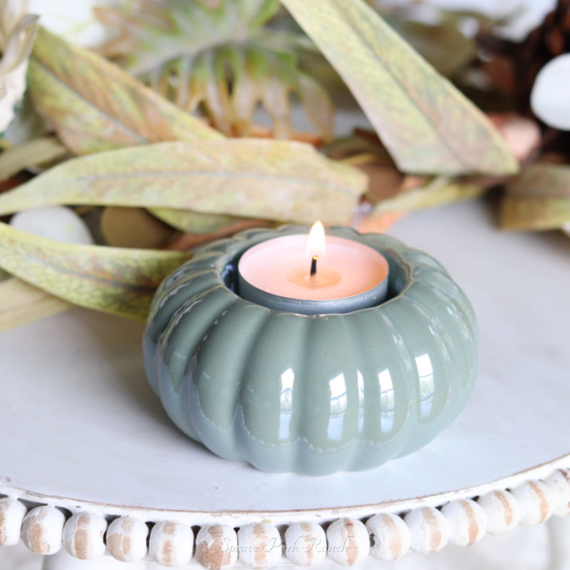 Ceramic Pumpkin Tealight Holder
