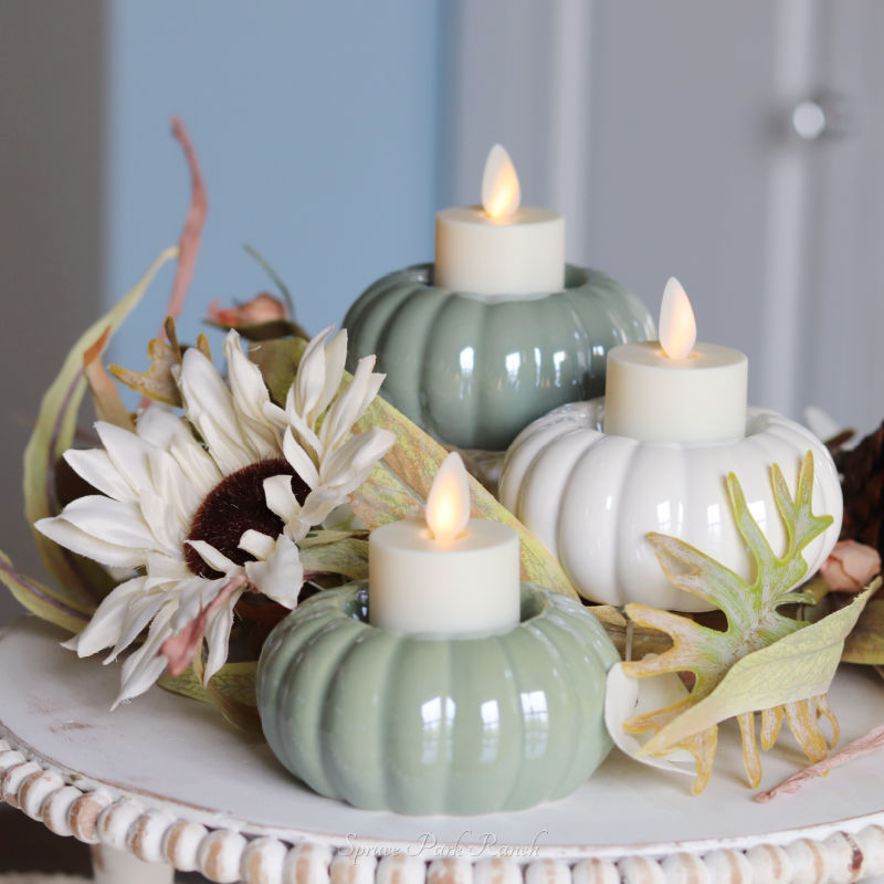 Ceramic Pumpkin Tealight Holder