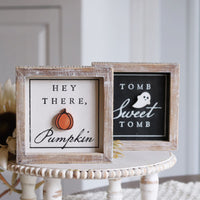 Reversible Tomb and Pumpkin Sign