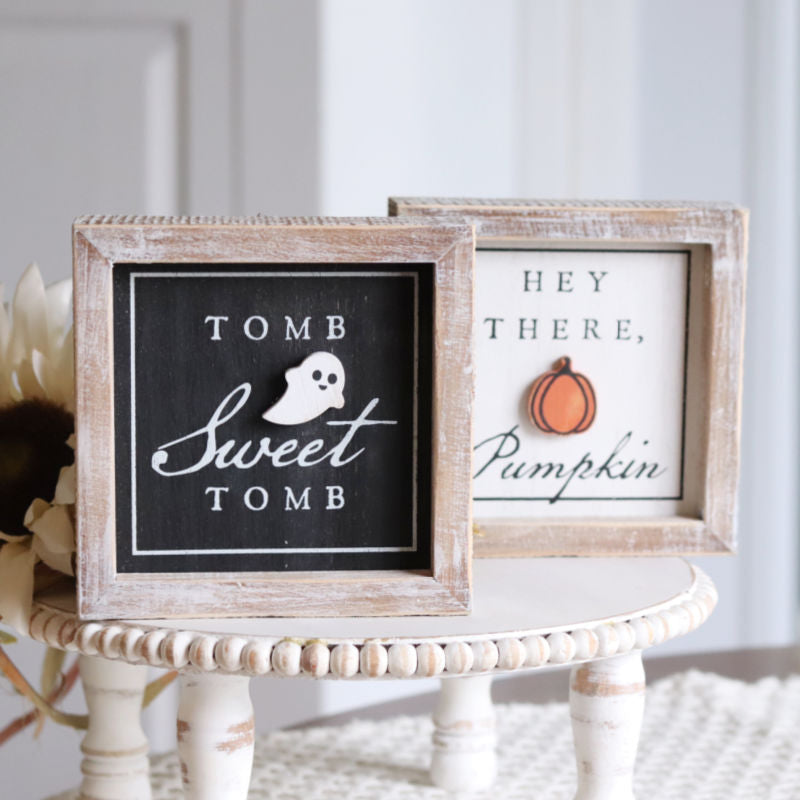 Reversible Tomb and Pumpkin Sign